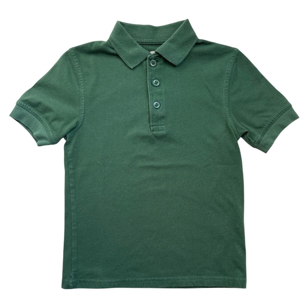 DENNIS UNIFORM Polo Shirt Size 5-6 XS YXS Unisex Kids Short Sleeve Green School